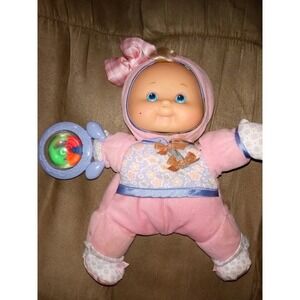 Fisher Price Vtg Baby Doll Pink Plush Rattle 2002‎ B0577 B2370 B0716 Blue Eyes